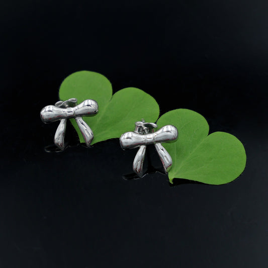 PLAIN BOW EARRINGS