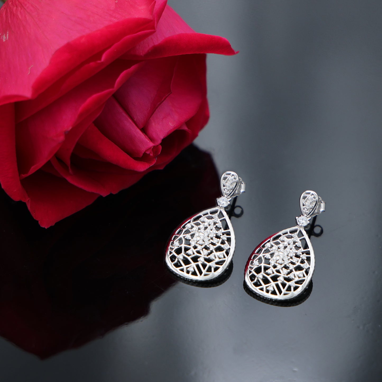 SILVER ROOTS EARRING