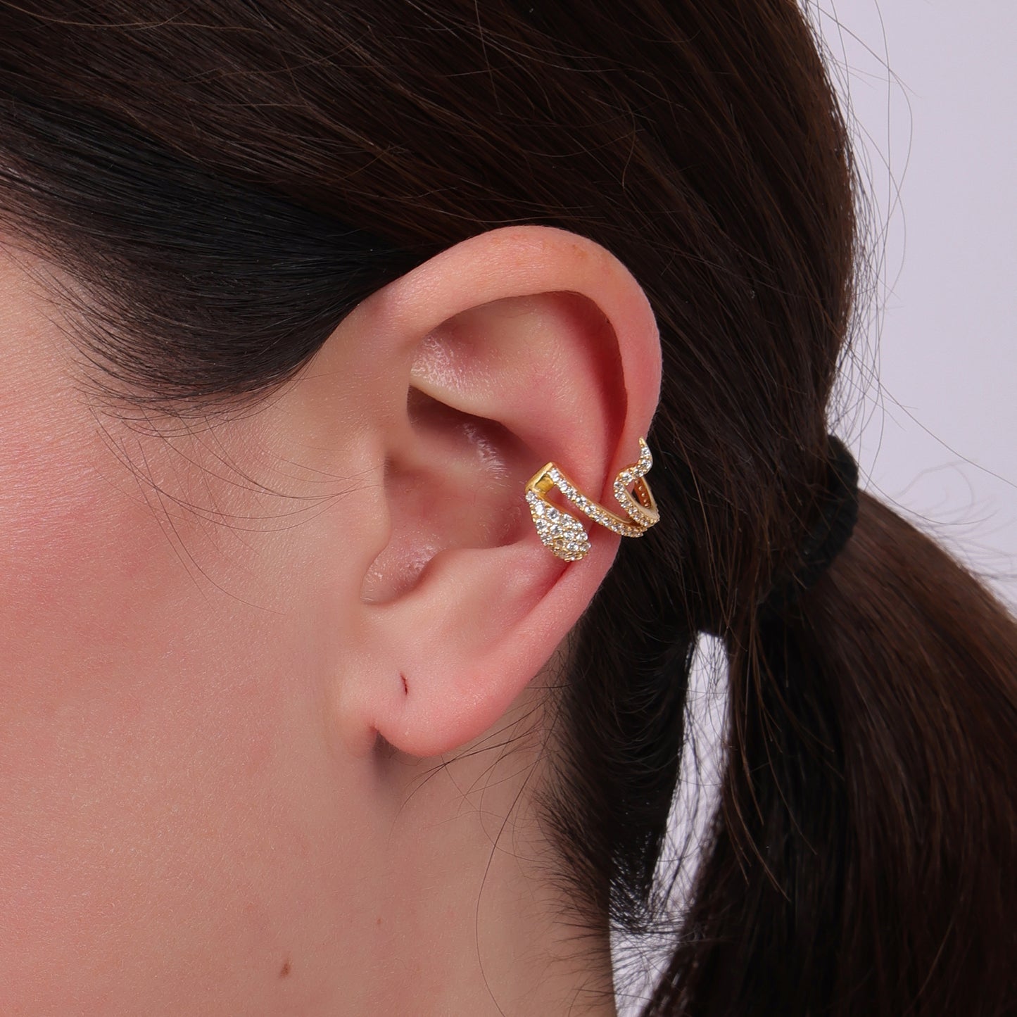 GLISTERING SNAKE EARCUFFS