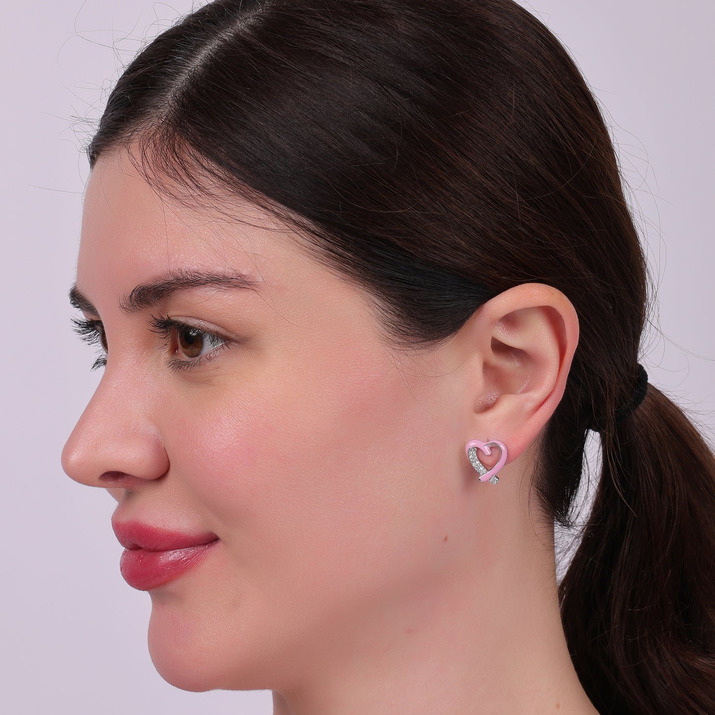 PINK HEART EARRINGS