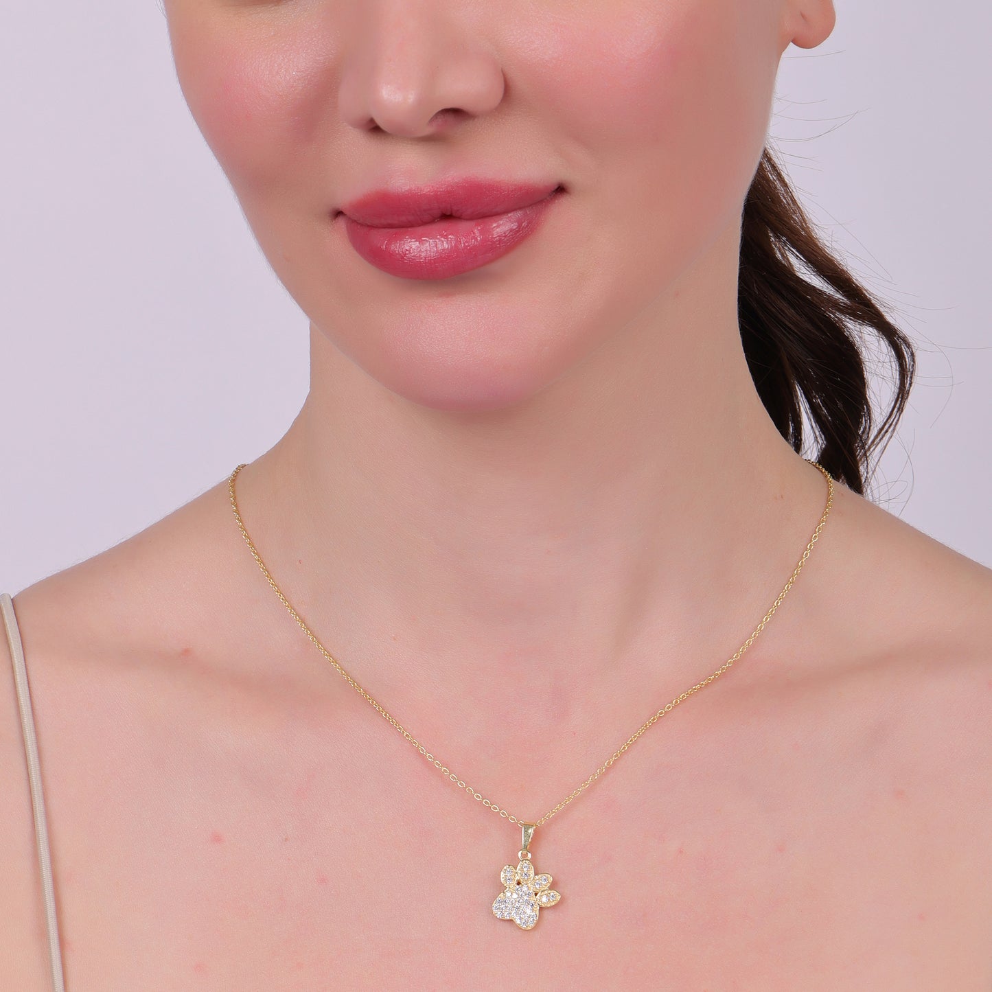 PAW PRINT PENDANT NECKLACE