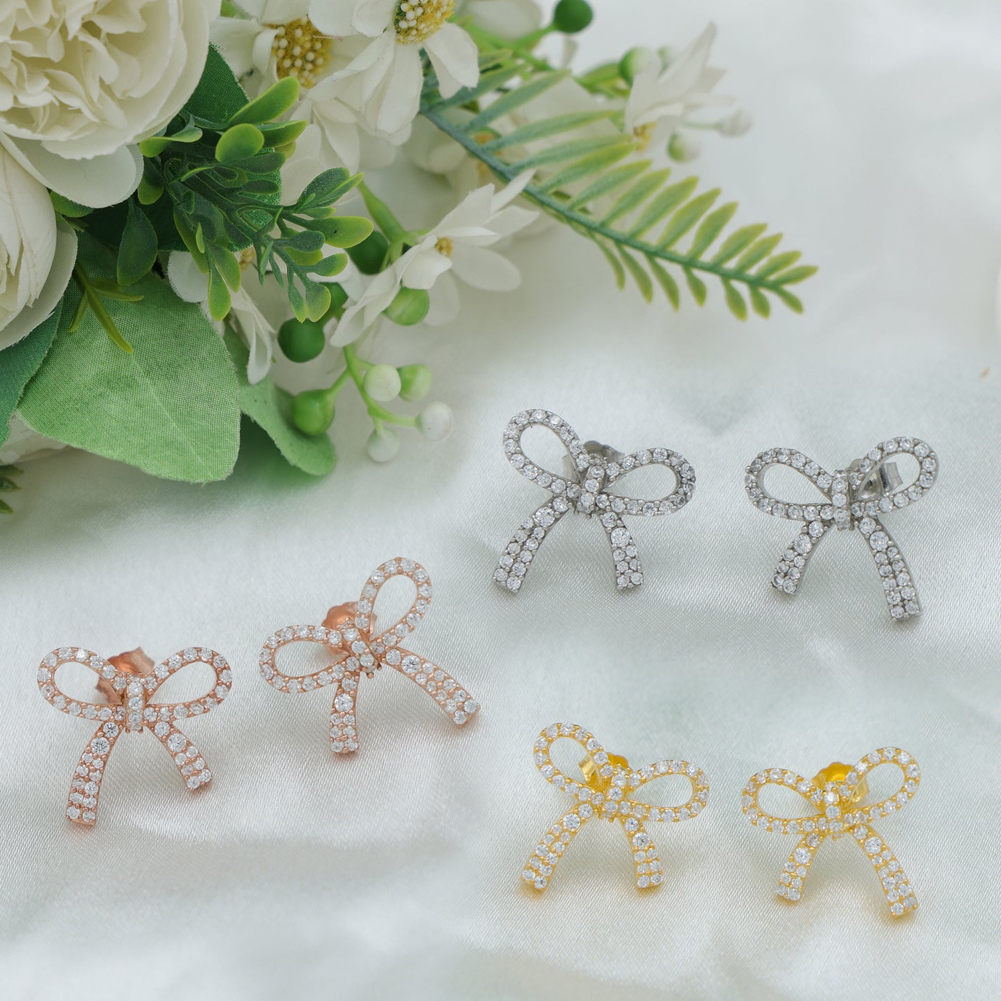 RIBBON BOW EARRINGS