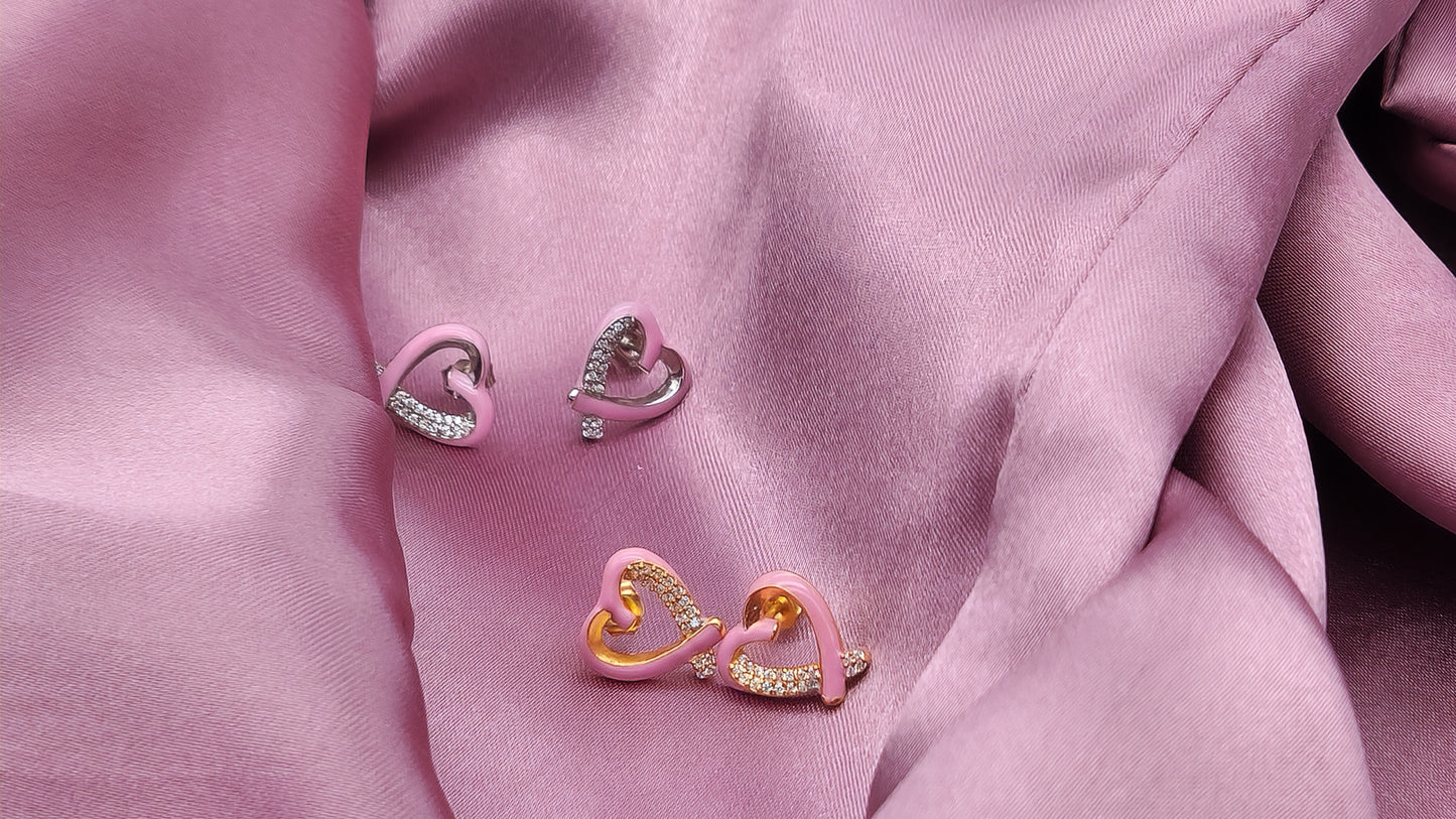 PINK HEART EARRINGS