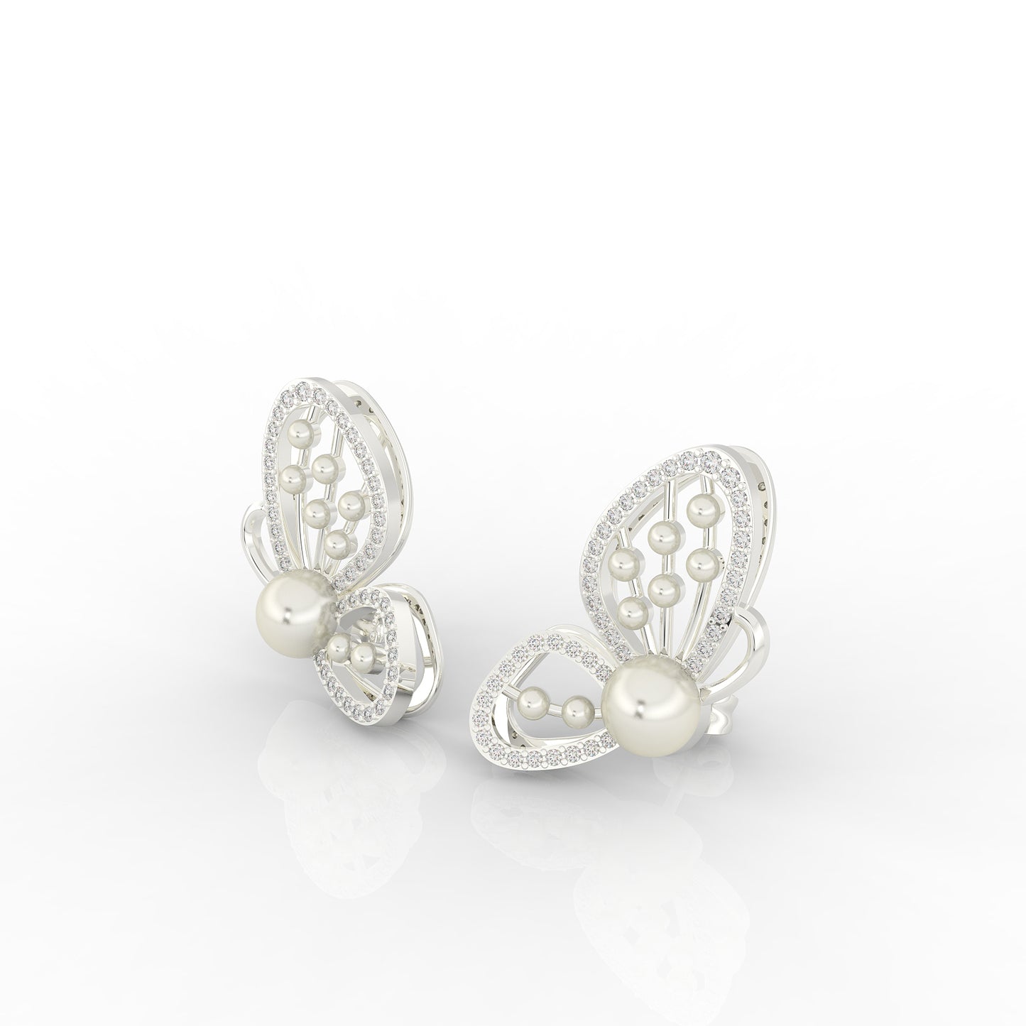 PEARL DROP BUTTERFLY EARRINGS