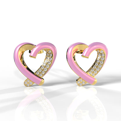 PINK HEART EARRINGS