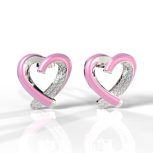 PINK HEART EARRINGS