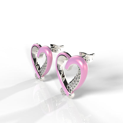 PINK HEART EARRINGS